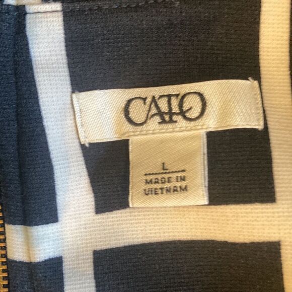 Cato black and white dress, size large, excellent used condition - Picture 7 of 10